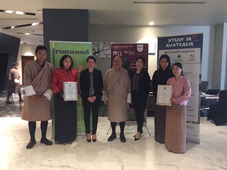 Janine Elizabeth and Bomi with the Director General of the Royal Government of Bhutan